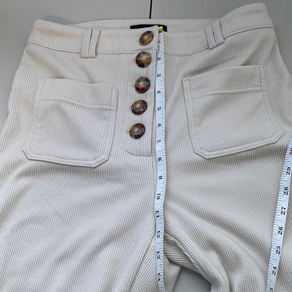 House of Harlow Elegant Cream High-Waisted corduroy Pants size 4 - Picture 8 of 13